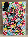 "Kiss Me" - Donald Duck Graffiti Hearts