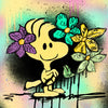 WOODSTOCK GRAFFITI FLOWERS PRINT